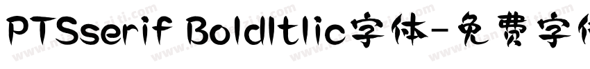 PTSserif BoldItlic字体字体转换